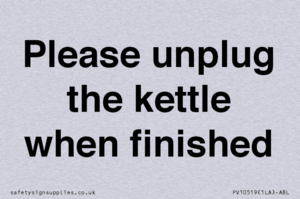 Please unplug the kettle when finished